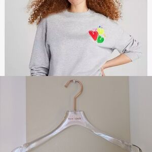 Kate Spade Rainbow Hearts Sweatshirt with Kate Spade Hanger